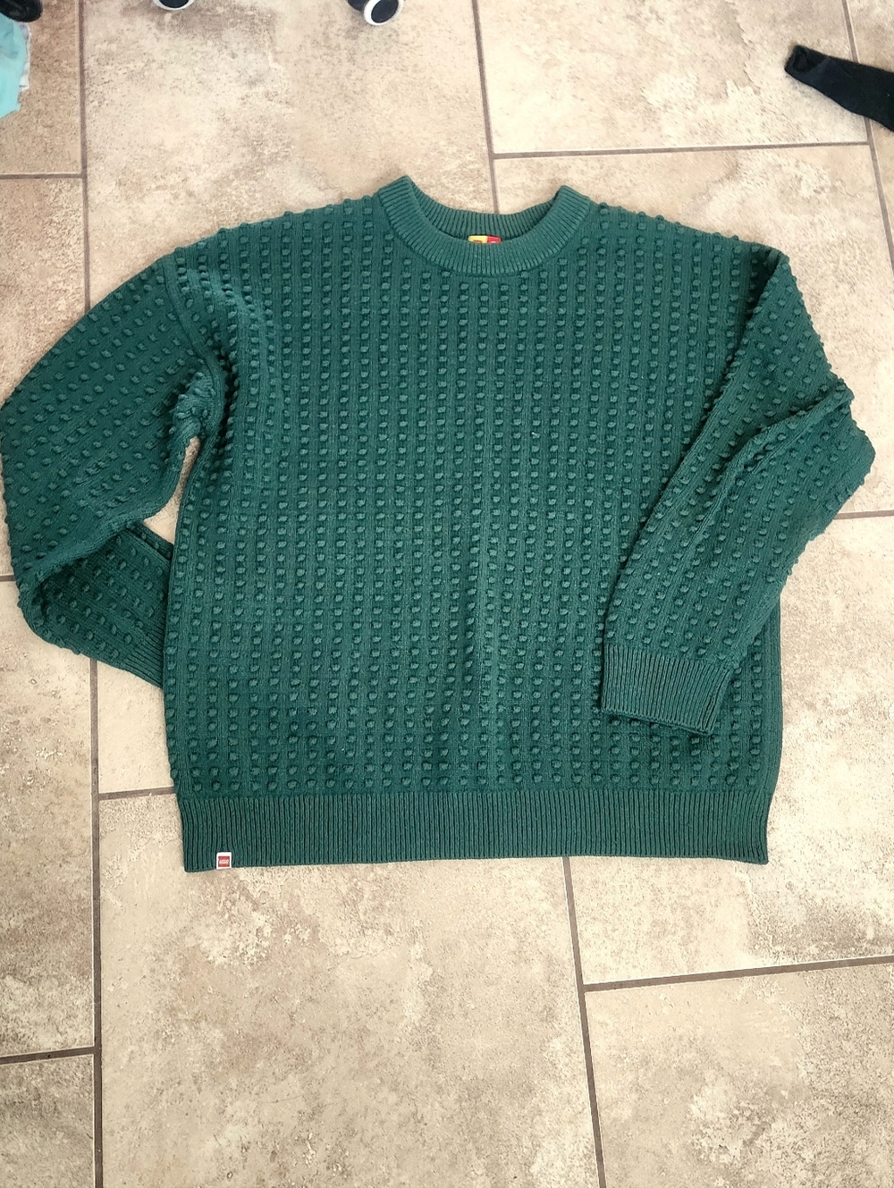 Lego Men’s Forest Green Textured Knit Sweater